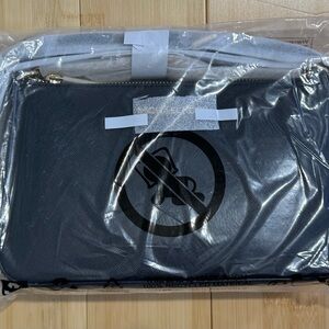 Michael Kors Black Leather Crossbody with Gold hardware